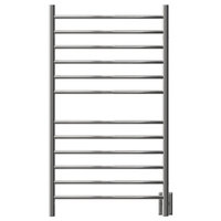 Radiant Large 12 Bar Hardwired/plug in combo Towel Warmer, Polished, Curved Bars