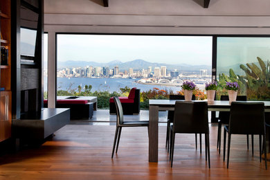 Minimalist dining room photo in San Diego