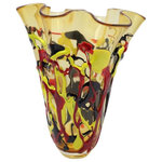 Dale Tiffany - Dale Tiffany AV20358 Senisa, Vase, 16"x13.75"W - The wonderful combination of tone and texture of oSenisa Vase-16 Inche Hand Blown Art Glass *UL Approved: YES Energy Star Qualified: n/a ADA Certified: n/a  *Number of Lights:   *Bulb Included:No *Bulb Type:No *Finish Type:Hand Blown Art Glass