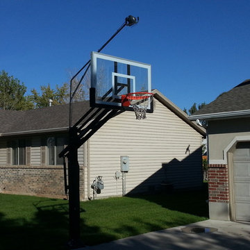 Brandon C's Pro Dunk Gold Basketball System on a 34x25 in Woods Cross, UT