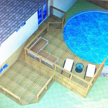 Above Ground Split-Level Pool Deck