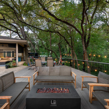 Custom Creekside Deck with Screened Porch & Poolside Living
