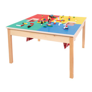 Lego Compatible Play Table With Storage Bag - Contemporary - Kids Tables  And Chairs - by Synergy Management, LLC