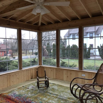 Gazebo with Belgard Patio and Pressure Treated Pine Deck in West Chicago, IL