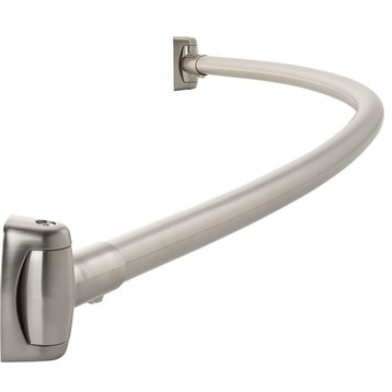 PROFLO PFCSR5 5' Stainless Steel Curved Shower Rod - Brushed Nickel