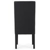 Percival Upholstered Dining Chairs, Set of 2, Midnight + Espresso, Faux Leather