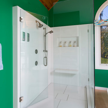 Custom Quartz Shower w/ Frameless Glass