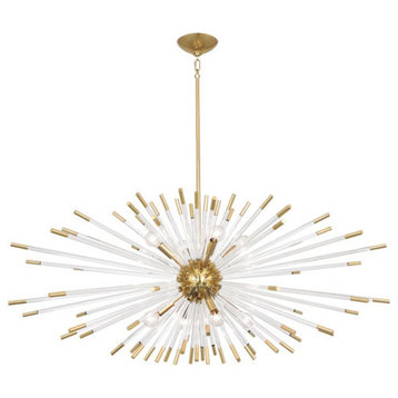 Robert Abbey Andromeda Chandelier 45 Andromeda 46" Sputnik - Modern Brass