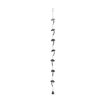 Metal Tropical Palm Tree Rain Chain with Attached Hanger 72 inch