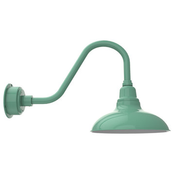 12in. Jade Gooseneck Barn Light with Rustic Arm