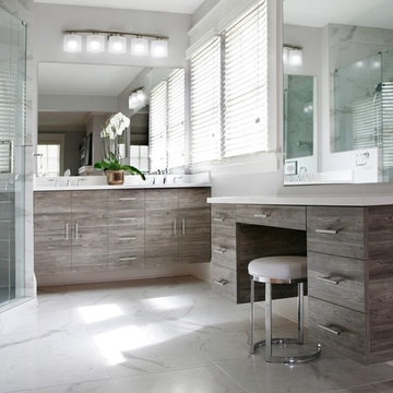 Bathroom with Wall Mounted Cabinets