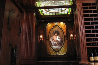 Inspiration for a victorian wine cellar remodel in Minneapolis