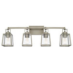 Capital Lighting - Capital Lighting 125541AN-448 Kenner - Four Light Bath Vanity - Shade Included: TRUE  Room Type: Bath/Powder RoomKenner Four Light Bath Vanity Antique Nickel Clear Rain GlassUL: Suitable for damp locations, *Energy Star Qualified: n/a  *ADA Certified: n/a  *Number of Lights: Lamp: 4-*Wattage:100w E26 Medium Base bulb(s) *Bulb Included:No *Bulb Type:E26 Medium Base *Finish Type:Antique Nickel