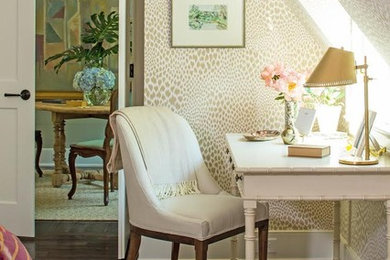 Inspiration for a shabby-chic style home office remodel in Dallas