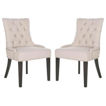 Harlow 19''H Tufted Ring Chair (Set Of 2) - Silver Nail Heads, Mcr4716A-Set2