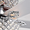 52, Indoor Chrome Reversible Ceiling Fan With Crystal Lattice Light Kit
