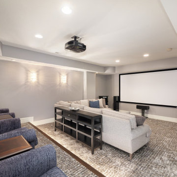 Lower Level Remodel with Bar, Kitchen and Wine Room