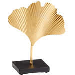 Cyan Design - Palme D'or Sculpture Gold, Black, Small - The Geneva Vase from Cyan Design is a great cottage and farmhouse addition for any room. The cottage and farmhouse style of this glass piece makes it an eye catching piece for a touch of style in any room.