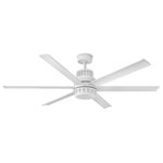 Hinkley - Hinkley Draftsman LED Ceiling Fan, Matte White, 60" - Draftsman's updated transitional form ties perfectly into any space while delivering superior performance. Matte White and Matte Black finish options enhance Draftsman's industrial-inspired design to complement indoor and outdoor spaces alike. With integrated LED and DC motor technology, Draftsman delivers excellent energy efficiency. For lower ceilings, a flush mount kit is an accessory option for easy customization. Operated by the HIRO control or WiFi-compatible with the Hinkley app.