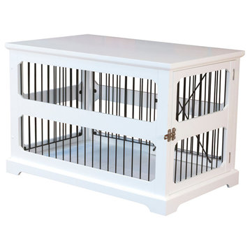 Slide Aside Crate and End Table, White, Medium