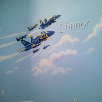 Boys room murals