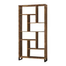 Most Por Bookcases For 2018 Houzz Coaster Furniture Bookcase Antique Nutmeg And Black Bookcases