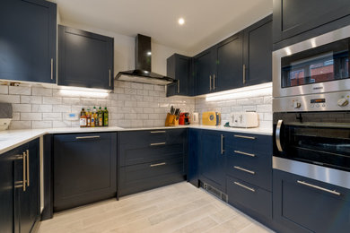 This is an example of a modern kitchen in London.