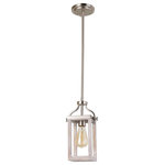 Eglo - 1X60W Mini Pendant W/ Acacia Wood And Brushed Nickel Finish - The Montrose Mini Pendant  By Eglo Combines Traditional Lighting Design With Modern Trends.  Featuring An Open Frame With An Acacia Wood Color Finish, Paired With Brushed Nickel  Hardware .  Boasting A Vintage  Bulb This Piece Is Guaranteed To Make A Statement Without Overpowering Your Existing Decor. Emitting A Gentle, Warm Glow, This Pendat Light  Creates A Cozy Atmosphere In Any Space.