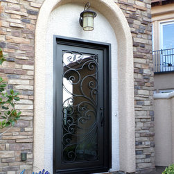 Ricci - Iron & Glass Entry Door - Front Doors