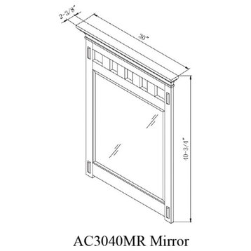 Sagehill Designs AC3040MR American Craftsman 30" Framed Mirror - Classic