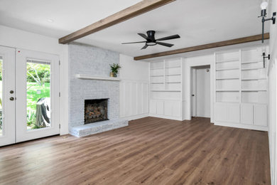Example of a trendy living room design in Nashville