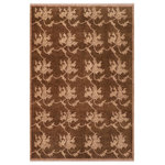 Bareens Designer Rugs - Oriental Ziegler Jeannine Brown Beige Hand-Knotted Wool Rug - 7'11'' x 9'9'' - Enhance the ambiance of your home with this magnificent Persian-influenced Turkish hand-knotted rug made by skilled artisans capable of creating the most exceptional vegetable dyes and hand-spun wool. This exquisite handmade rug is a one-of-a-kind Peshawar Kafkaz, otherwise identified as Chobi, Chobi Peshawar, Oushak, or Ziegler rug. These handmade rugs are crafted in Pakistan utilizing superior-quality wool imported from Australia, New Zealand, and Korea in two types of weaves: the Persian weave and the Mori weave. This rug is meticulously crafted by hand using the finest natural vegetable dyes extracted from local plants. The artisans use a blend of hand-spun local and fine merino wool, resulting in a rug with a compelling texture, higher lanolin content, and longer staple. The artisans occasionally incorporate natural or artificial silk into the pile to enhance specific motifs. The finished product is an awe-inspiring execution of flawless design and an understated palette that exudes elegance.