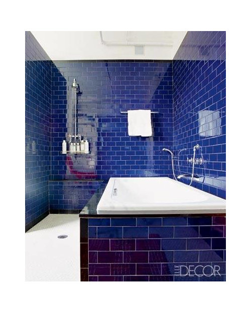 Colbalt Blue Subway Tile In Kid S, Cobalt Blue Shower Floor Tile