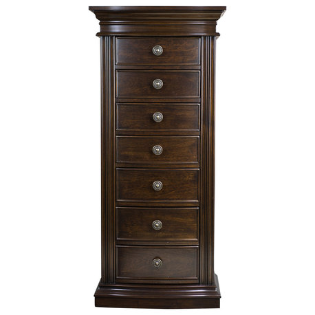 Luke Jewelry Armoire, Black, Walnut