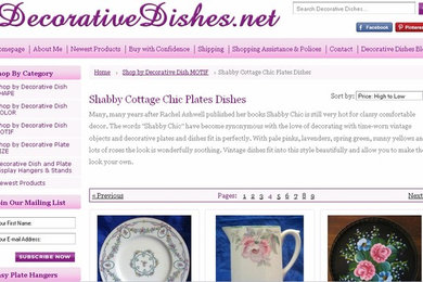 Shabby Cottage Chic Decorative Dishes and Plates