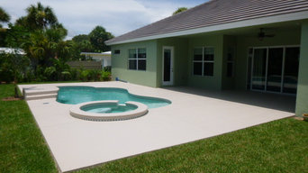 Seamless slate texture on pool deck