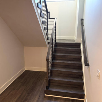 Project #137 | Maple Staircase with Stainless Steel Railing