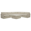 Nells Transitional Beige Fabric Sectional Sofa Set