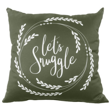 Let's Snuggle Decorative Pillow, Olive