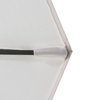 9' Grey Push-Button Tilt Crank Lift Aluminum Umbrella, Olefin, Kiwi