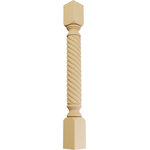 Ekena Millwork - Hamilton Rope Cabinet Column, Alder, 3 3/4"W x 3 3/4"D x 35 1/2"H - Ideal for a variety of projects, our cabinet columns add stunning dimension, texture, and individuality to match every decor style. Manufactured with thoughtful design, each column post is available in the most common widths and heights to fulfill the needs of most applications. Our columns are hand-carved, sanded, and made from only the highest quality materials for lasting beauty. They can be easily stained or painted and simply install with L brackets or screws and adhesive. Give your space one of a kind character and special touch that make it home.