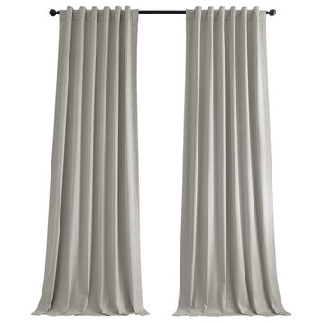 Lounge Embossed Velvet Curtains, Darkening Curtain Rod Pocket Single Panel