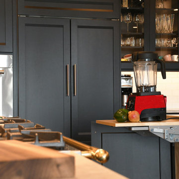 Handcrafter Plato Cabinetry Complements LaCornue Range
