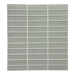 Waterworks Optix Watercolors 1" x 6" Stacked Mosaic - Tile