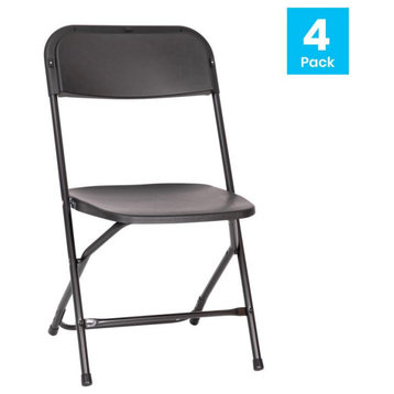 Hercules Big & Tall Commercial Folding Chair/Extra Wide 650LB. Capacity 4-Pack,