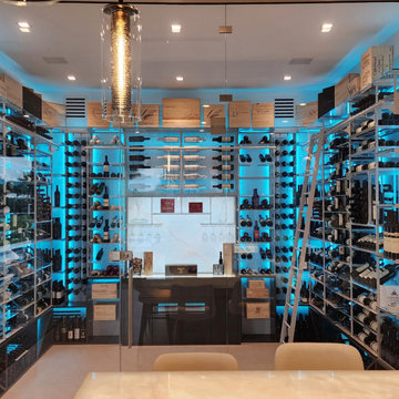 Backlit Stone Acrylic Panel Wine Wall - Boca Raton, FL