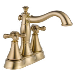 Delta Cassidy Two Handle Centerset Lavatory w/ Metal Pop-Up - Bathroom Sink Faucets