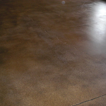 Basement Stained Concrete Floor