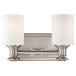 Minka Lavery - 2-Light Bath, Brushed Nickel With Etched Opal Glass - Number of Bulbs: 2