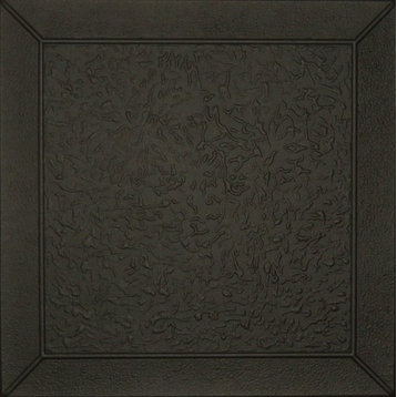 19.6"x19.6" Styrofoam Glue Up Ceiling Tiles R27, Black